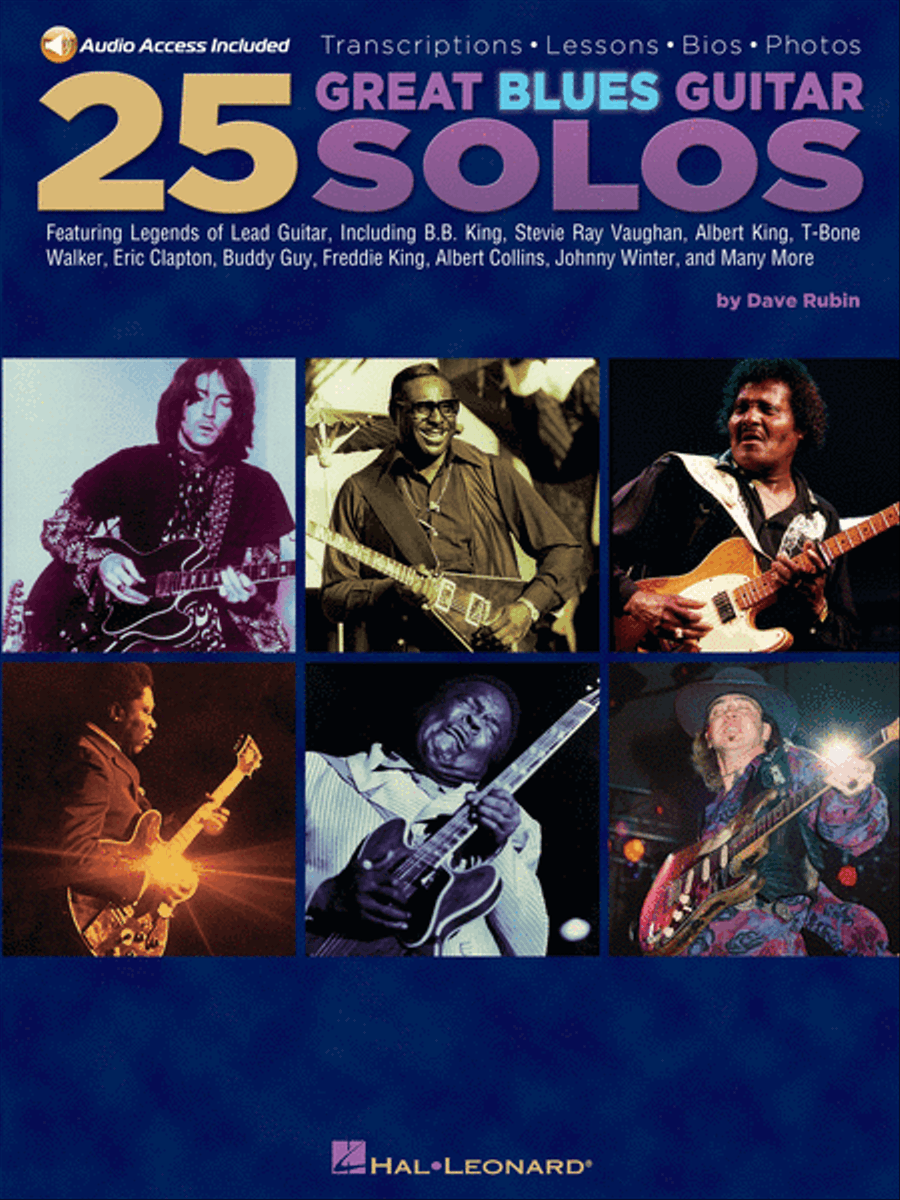 25 Great Blues Guitar Solos Electric Guitar scores gallery preview page 1