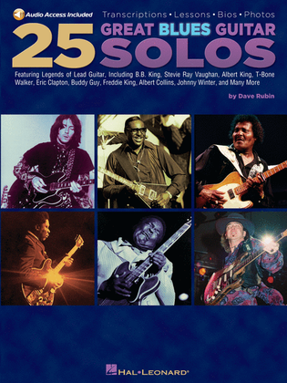 Book cover for 25 Great Blues Guitar Solos