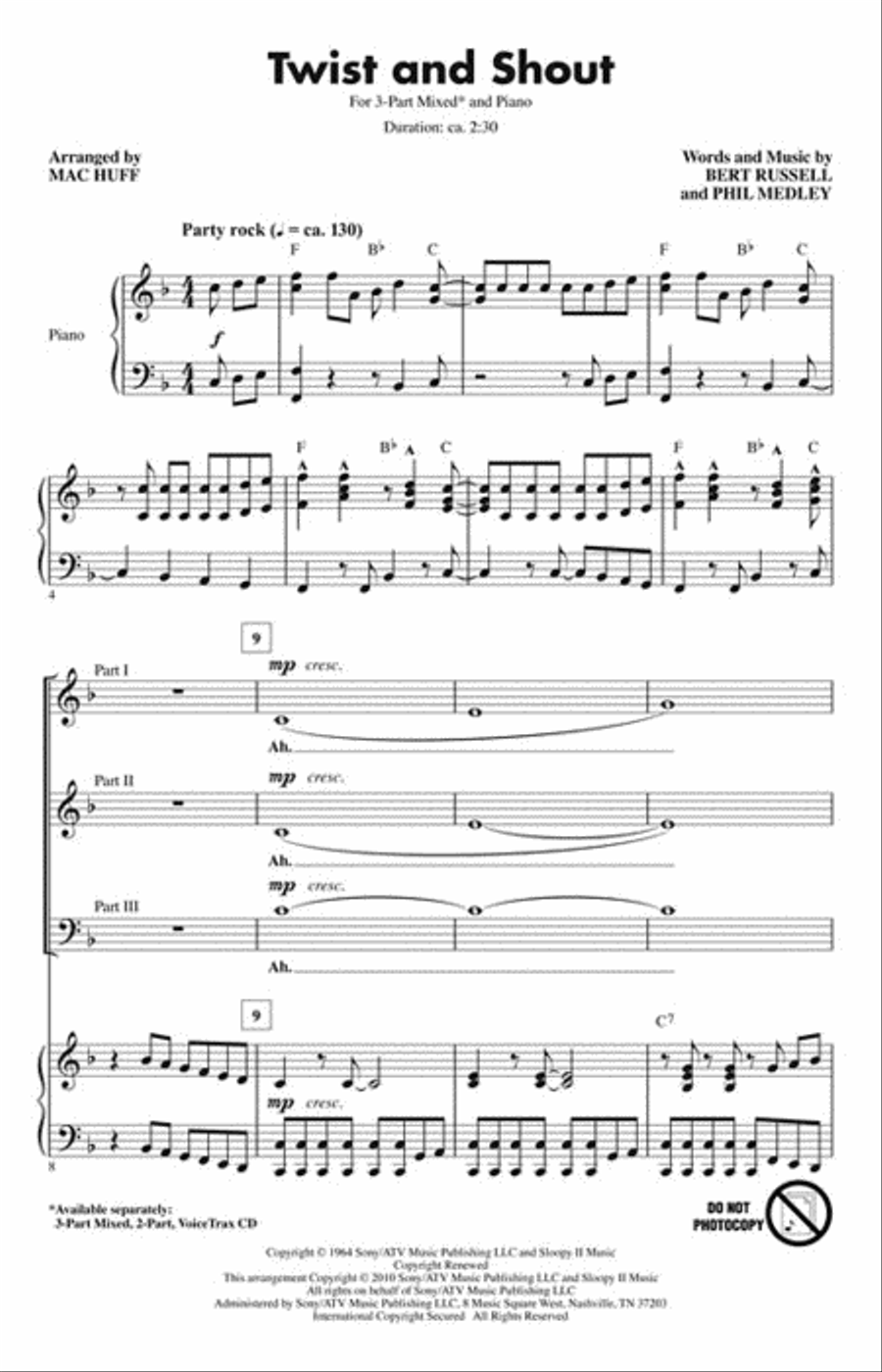 Twist and Shout 3-Part scores gallery preview page 2