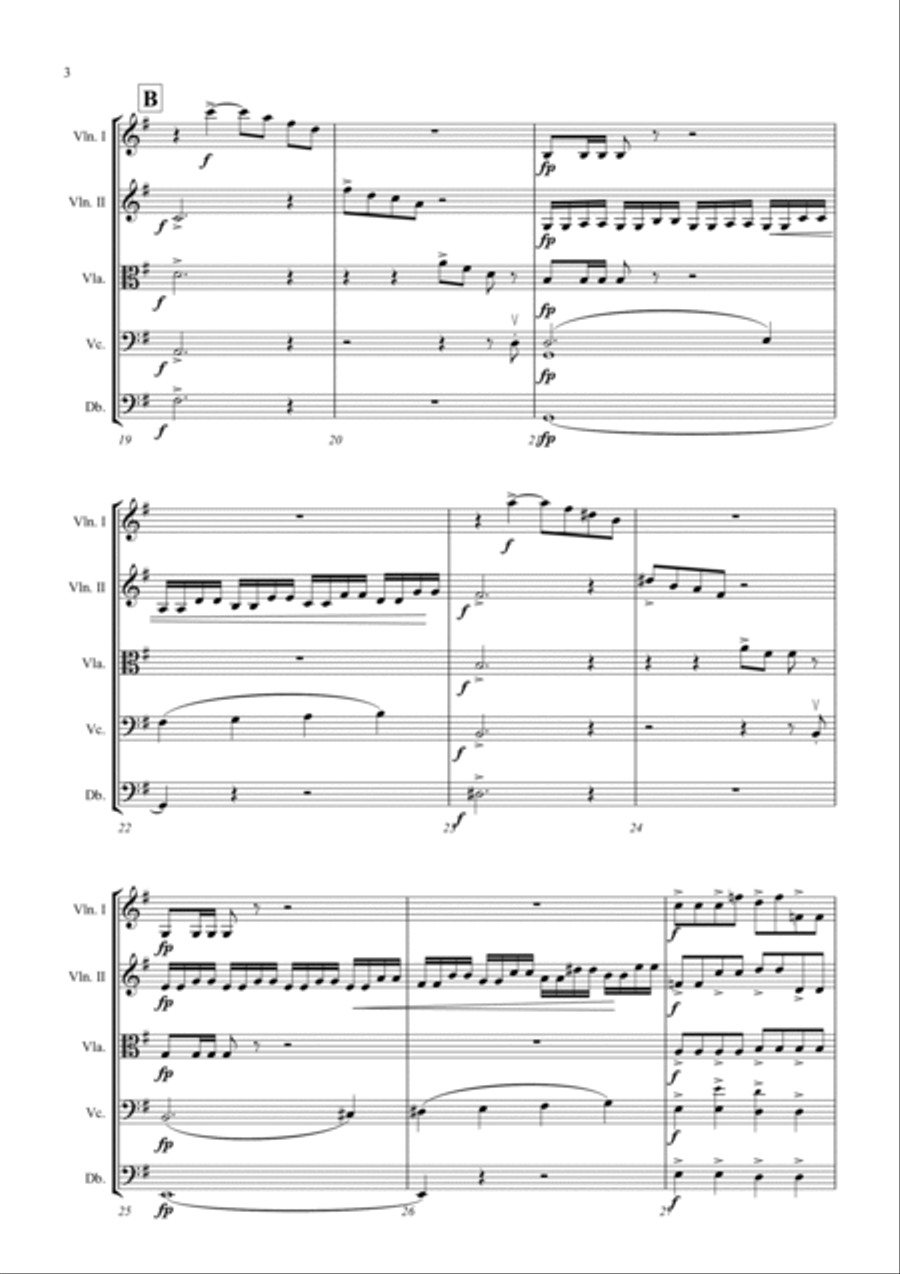 Praelude, from the Holberg Suite, by Edvard Grieg String Orchestra scores gallery preview page 3