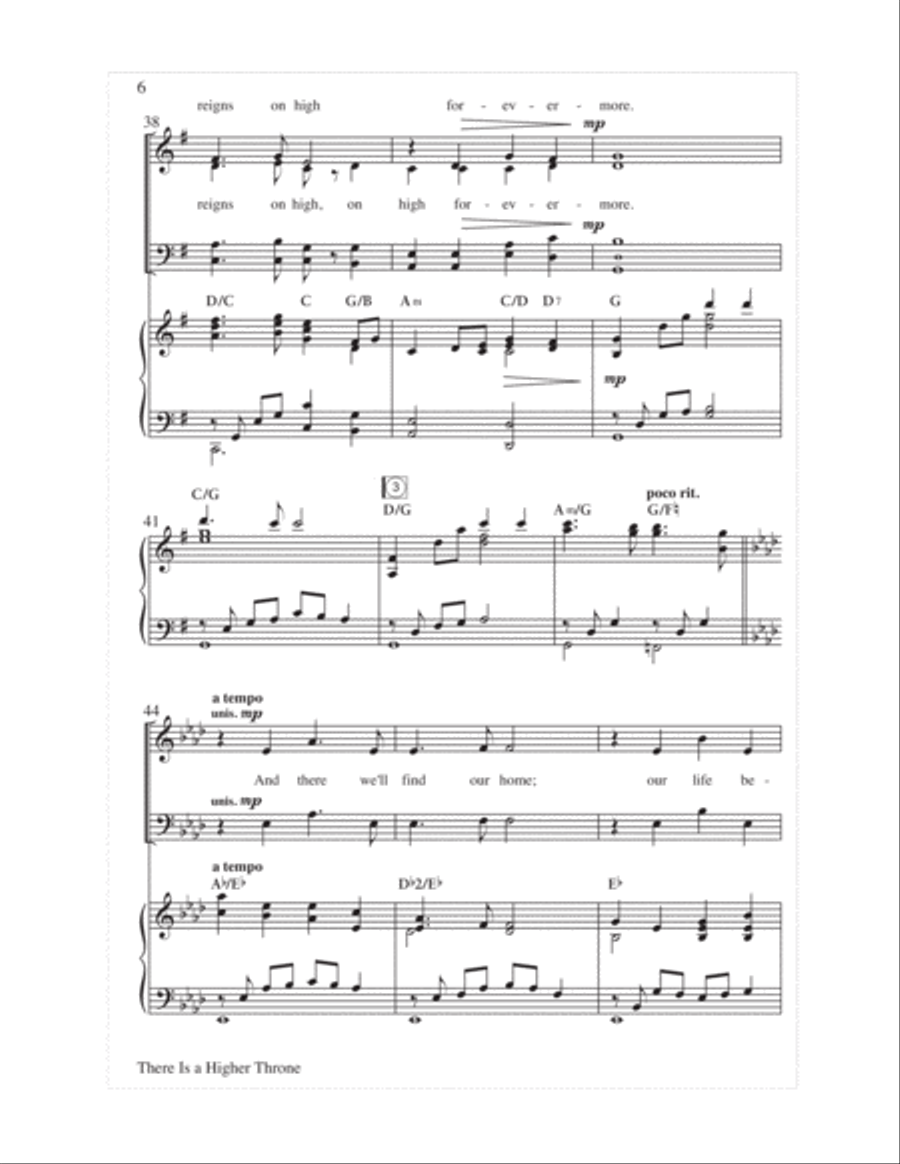 There Is a Higher Throne Choir scores gallery preview page 6
