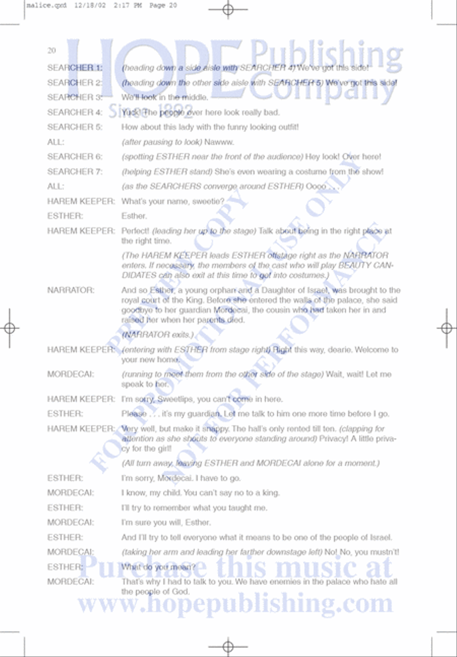 Malice in the Palace Unison Choir scores gallery preview page 20