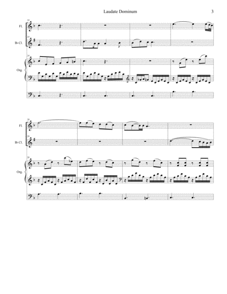 Laudate Dominum (Duet for Flute & Bb-Clarinet - Organ Accompaniment) image number null