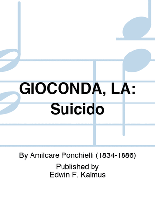GIOCONDA, LA: Suicido