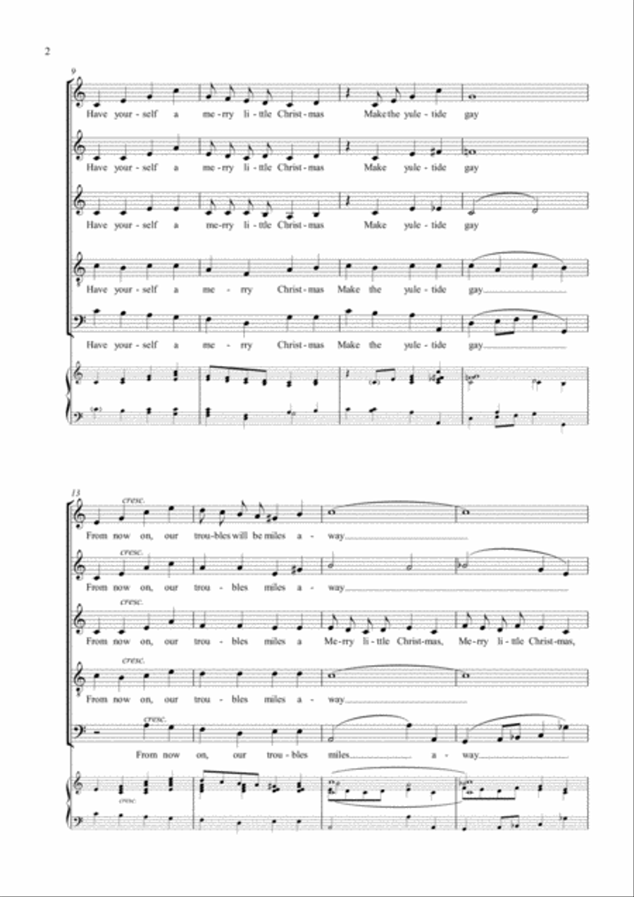 Have Yourself A Merry Little Christmas from MEET ME IN ST. LOUIS Divisi scores gallery preview page 2