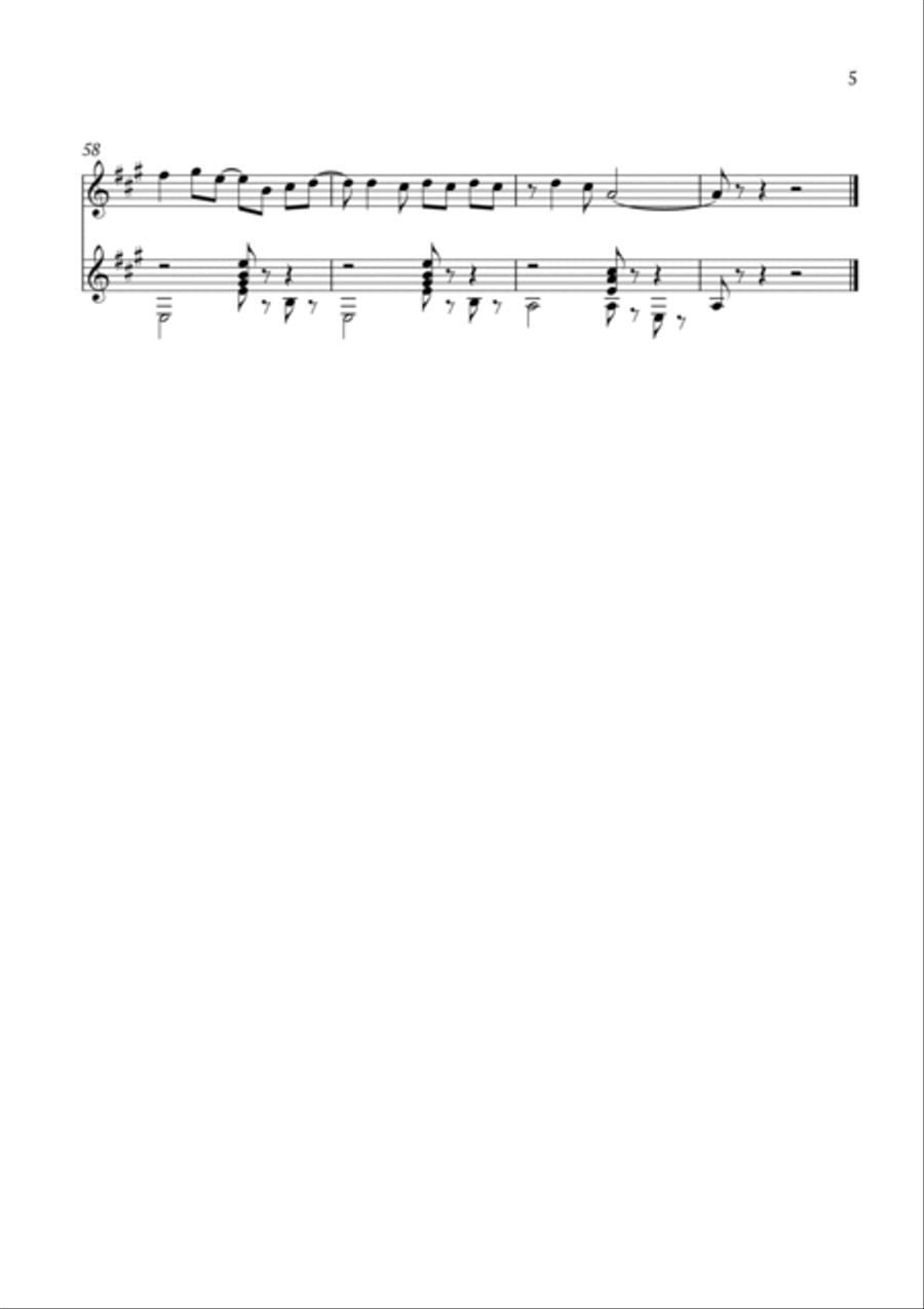 Kiss The Girl Flute scores gallery preview page 5