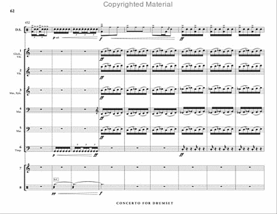 Concerto for Drumset and Percussion Ensemble (score & parts) Percussion Ensemble scores gallery preview page 13