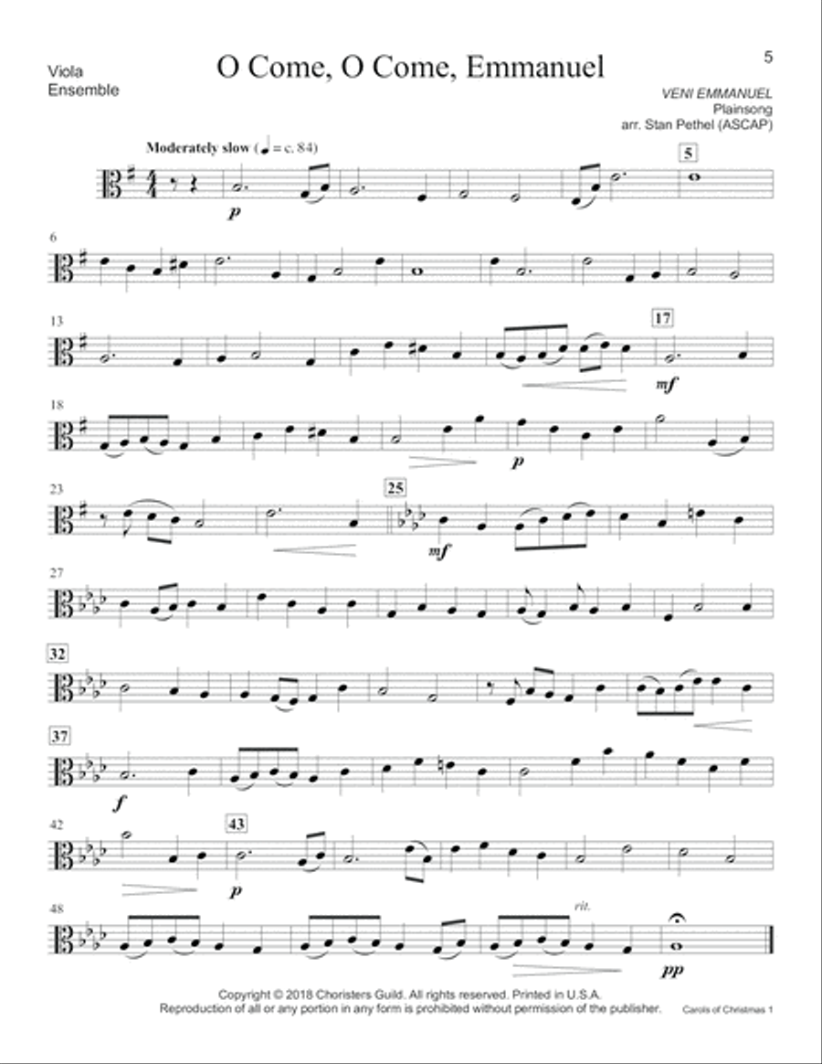 Carols of Christmas, Set 1 - Viola Piano Accompaniment scores gallery preview page 5
