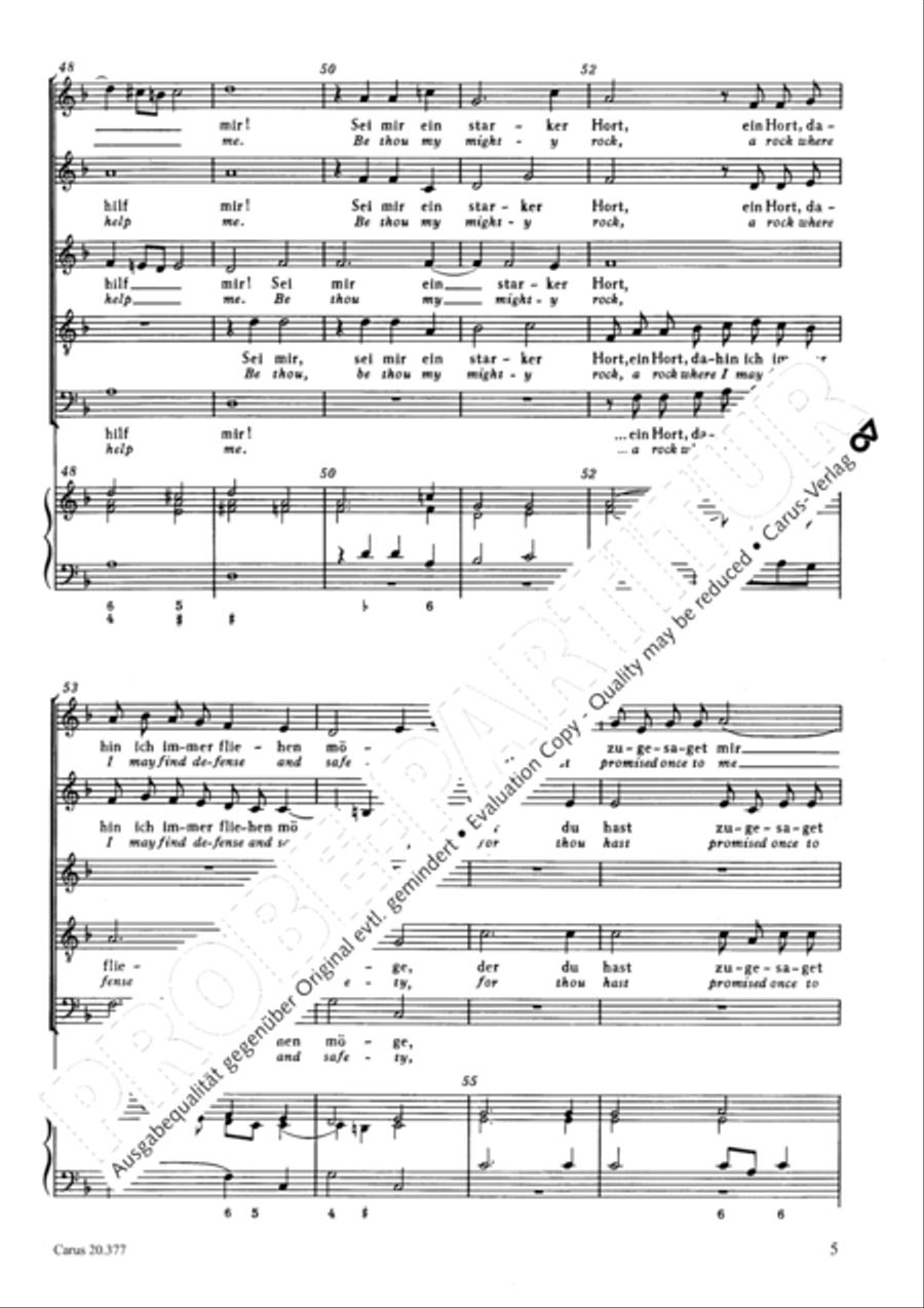 Lord, in thee I shall trust (Herr, auf dich traue ich) SSATB scores gallery preview page 6