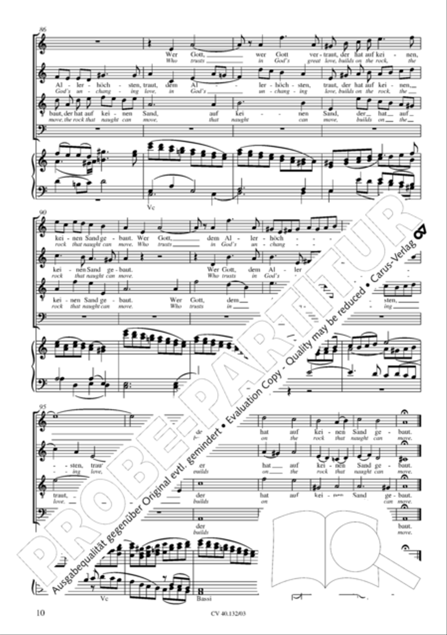 All those who seek God's sov'reign guidance (Wer nur den lieben Gott lasst walten) 4-Part scores gallery preview page 11