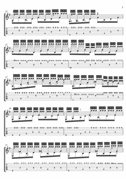 Ave Maria Guitar solo advanced with tablature image number null