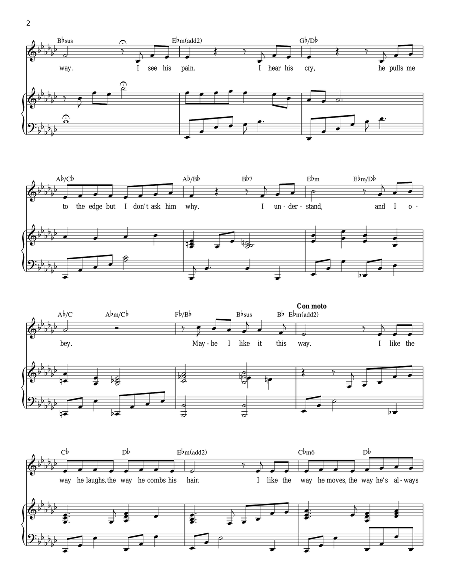 Maybe I Like It This Way Piano, Vocal scores gallery preview page 2