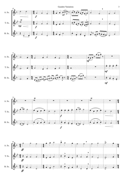 Gaudete Variations for saxophone trio image number null