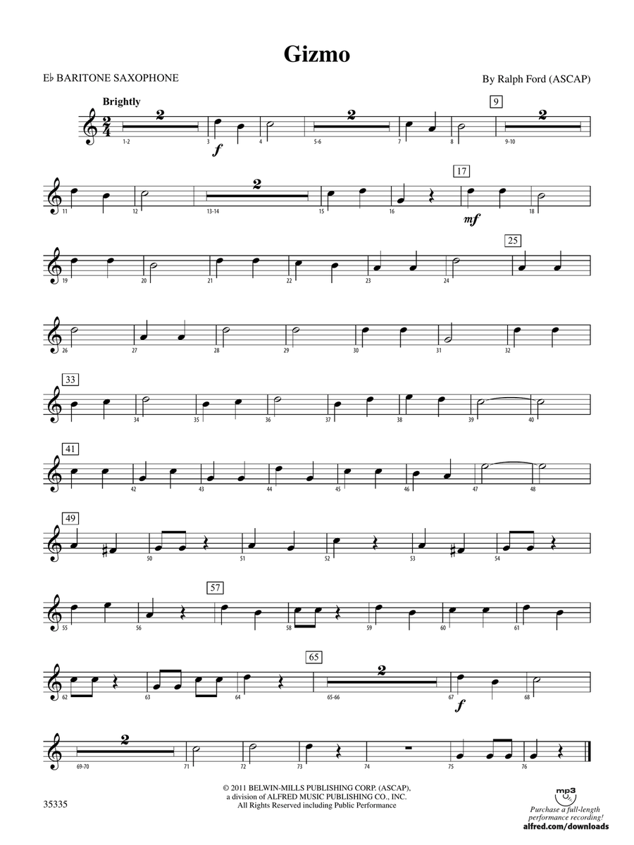 Gizmo: E-flat Baritone Saxophone