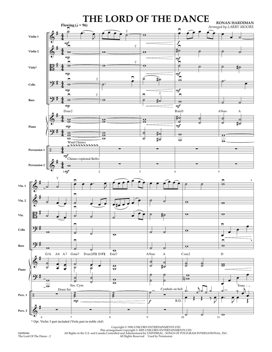 Lord Of The Dance - Full Score Orchestra scores gallery preview page 2
