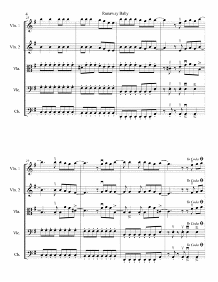 Runaway Baby Set of Parts scores gallery preview page 5