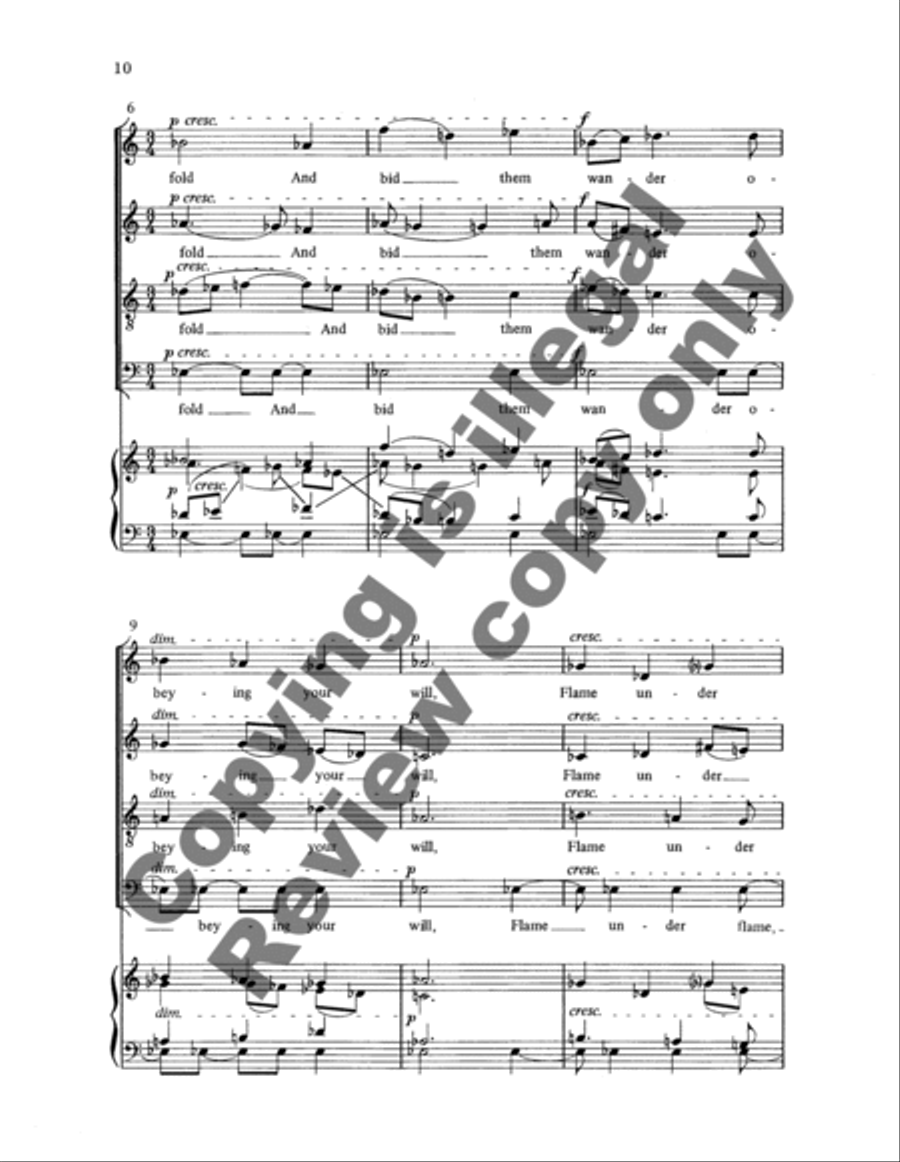 Three Yeats Settings Divisi scores gallery preview page 12