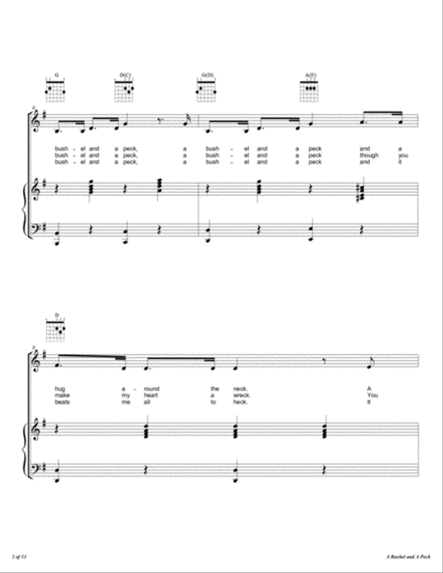 A Bushel And A Peck Voice scores gallery preview page 3