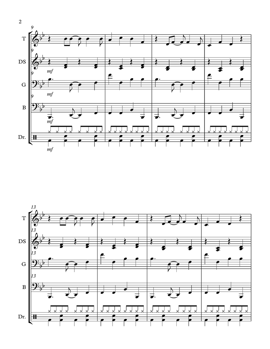Under The Sea Percussion Ensemble scores gallery preview page 2