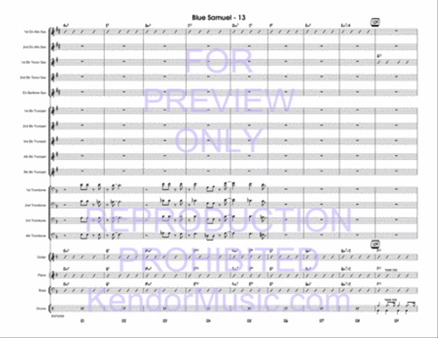 Blue Samuel Blue Samuel Jazz Ensemble scores gallery preview page 14