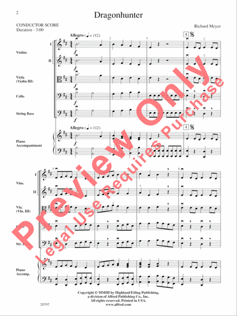 Dragonhunter Dragonhunter String Orchestra scores gallery preview page 11