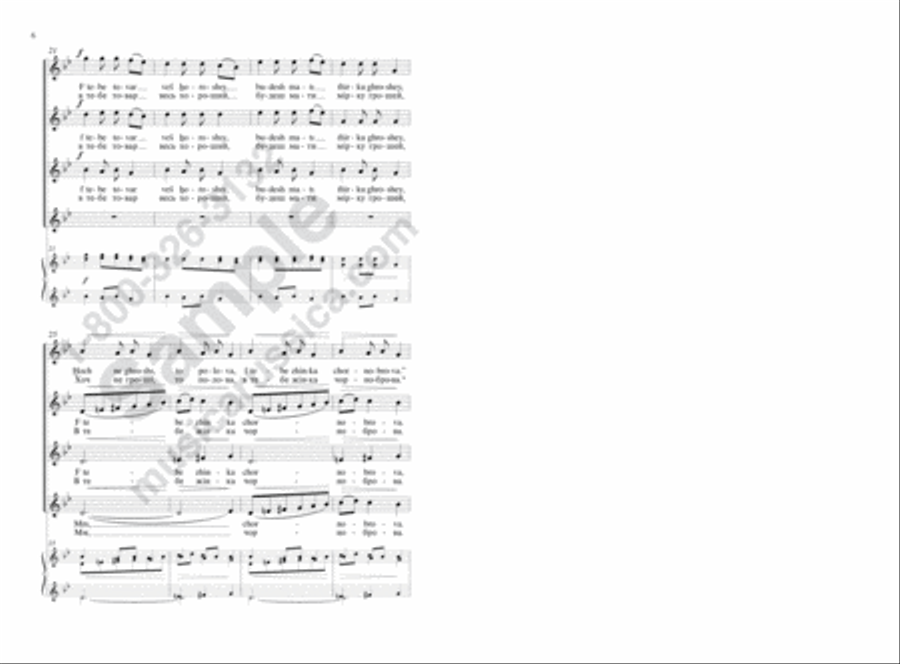 Carol of the Bells (Song of Good Cheer) SSAA scores gallery preview page 5