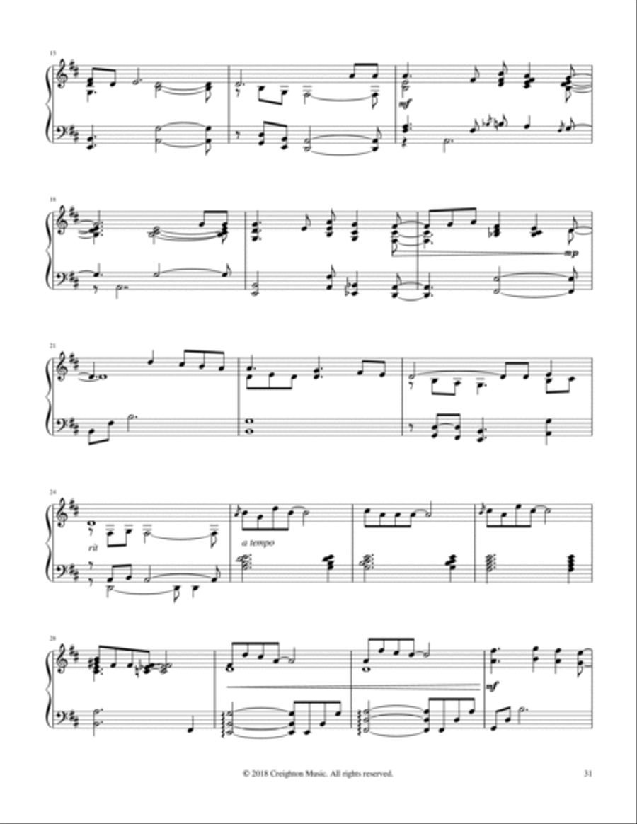 No Night There Piano Solo scores gallery preview page 2