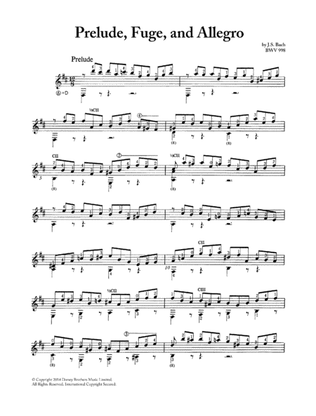 Prelude, Fugue And Allegro BWV 998