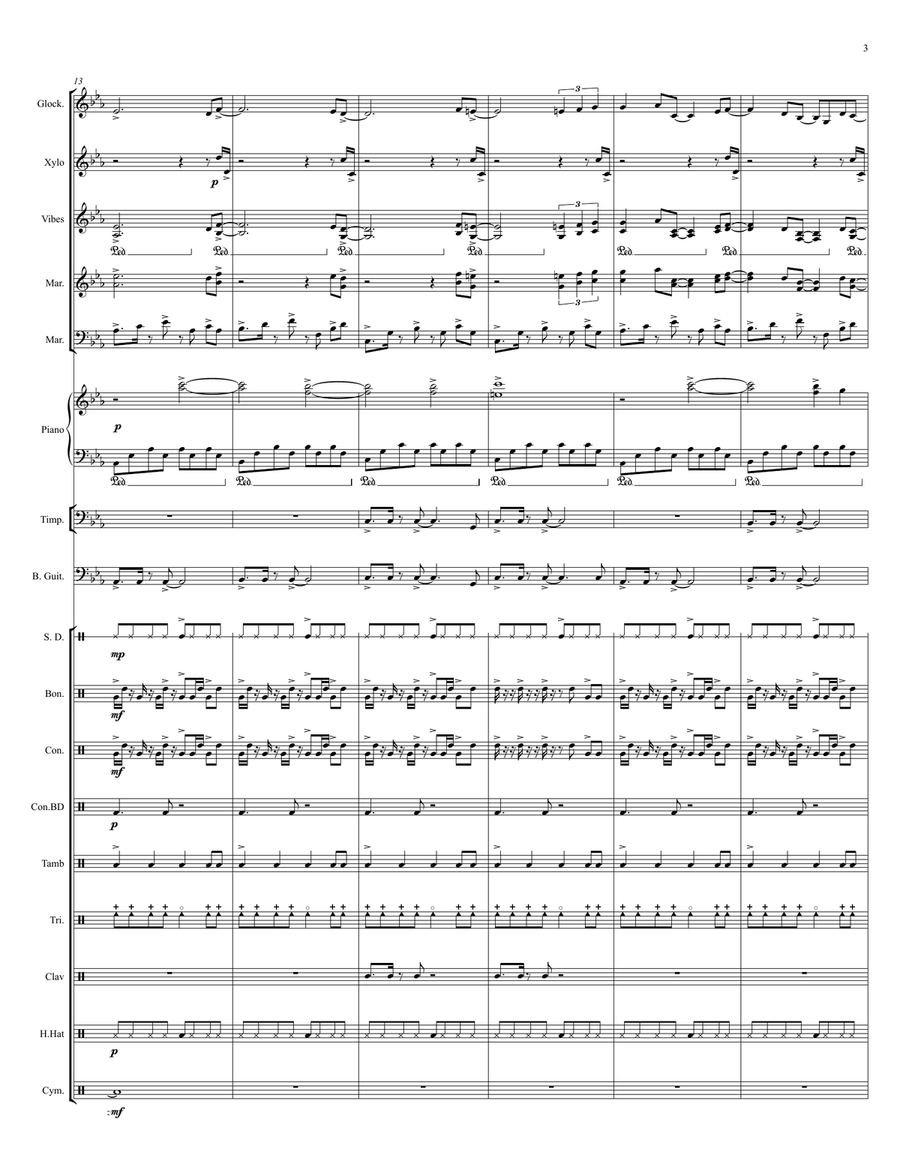 Nightlife - for Percussion Ensemble Percussion Ensemble scores gallery preview page 4