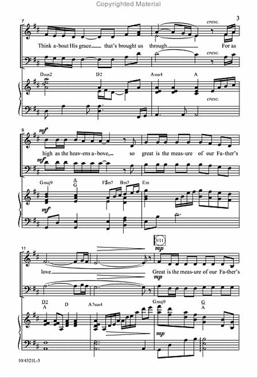Think About His Love Think About His Love 4-Part scores gallery preview page 3