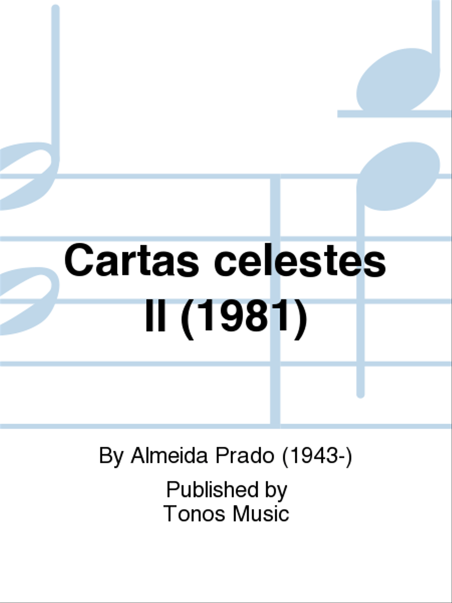 Cartas celestes II (1981) Piano Solo scores gallery preview page 1