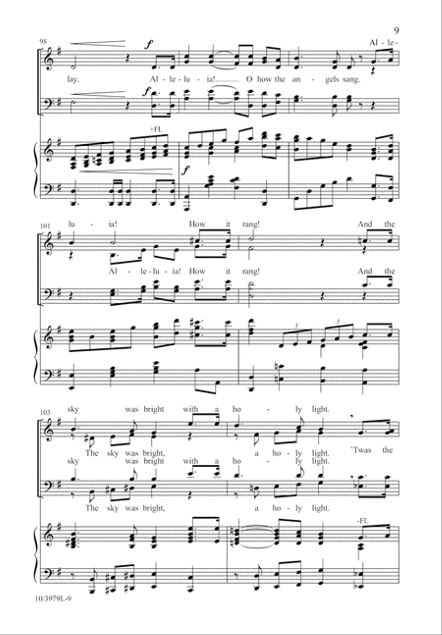 O Hear the Angel Voices 4-Part scores gallery preview page 9