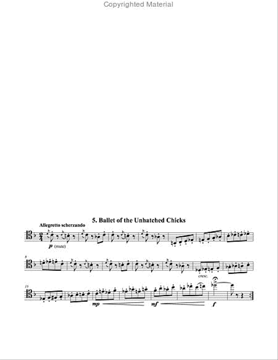 Pictures At An Exhibition for Trombone and Piano Piano Accompaniment scores gallery preview page 4