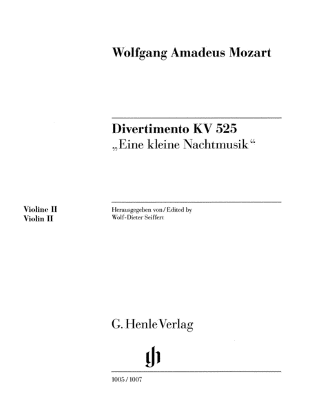 Divertimento K525 Eine kleine Nachtmusik (Violin 2)