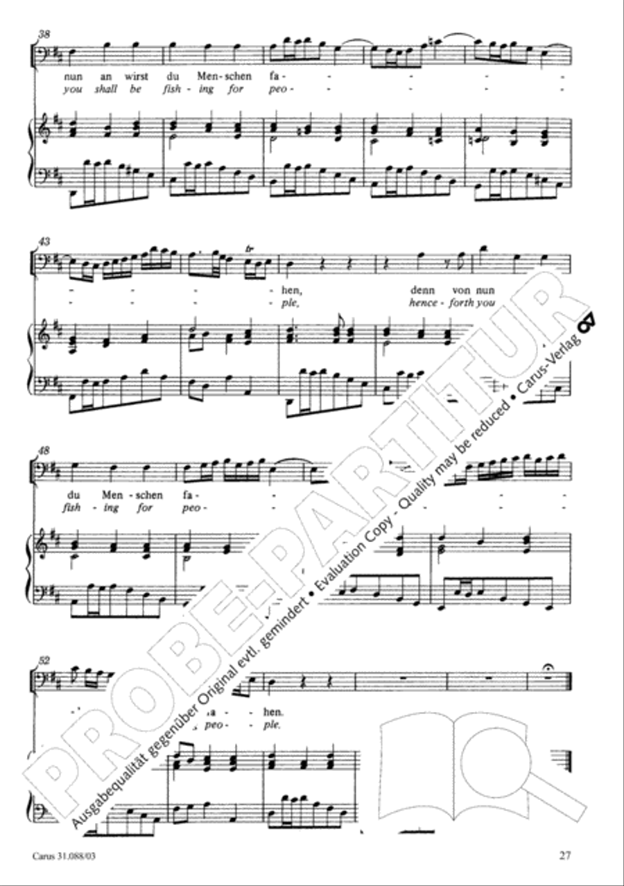 See now, as fishermen I will send you (Siehe, ich will viel Fischer aussenden) 4-Part scores gallery preview page 28