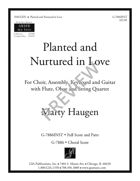 Planted and Nurtured in Love - Full Score and Parts