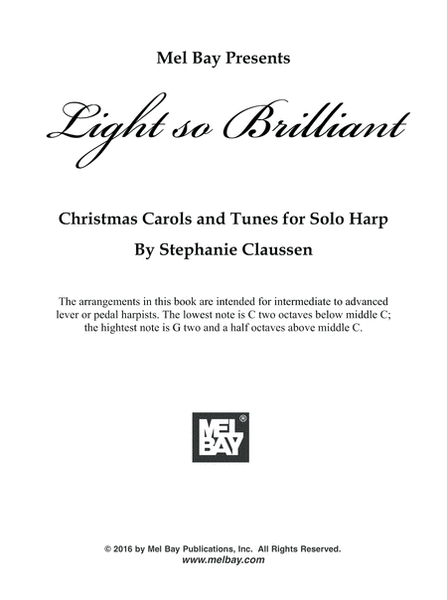 Light so Brilliant-Christmas Carols and Tunes for Solo Harp