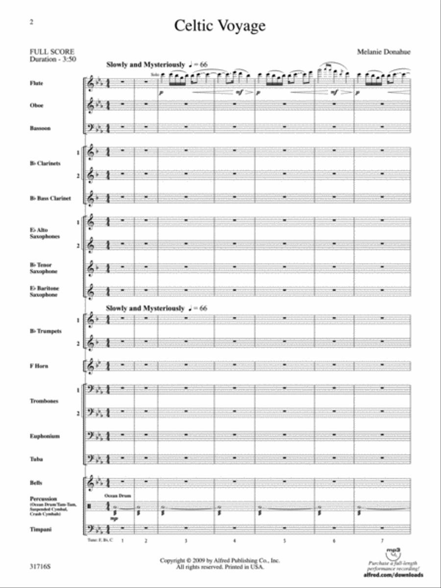 Celtic Voyage Concert Band scores gallery preview page 2
