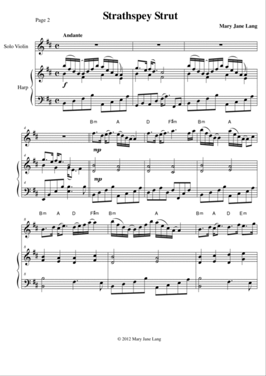 Luck O' the Irish -- Strut Your Strathspey Violin Solo scores gallery preview page 6