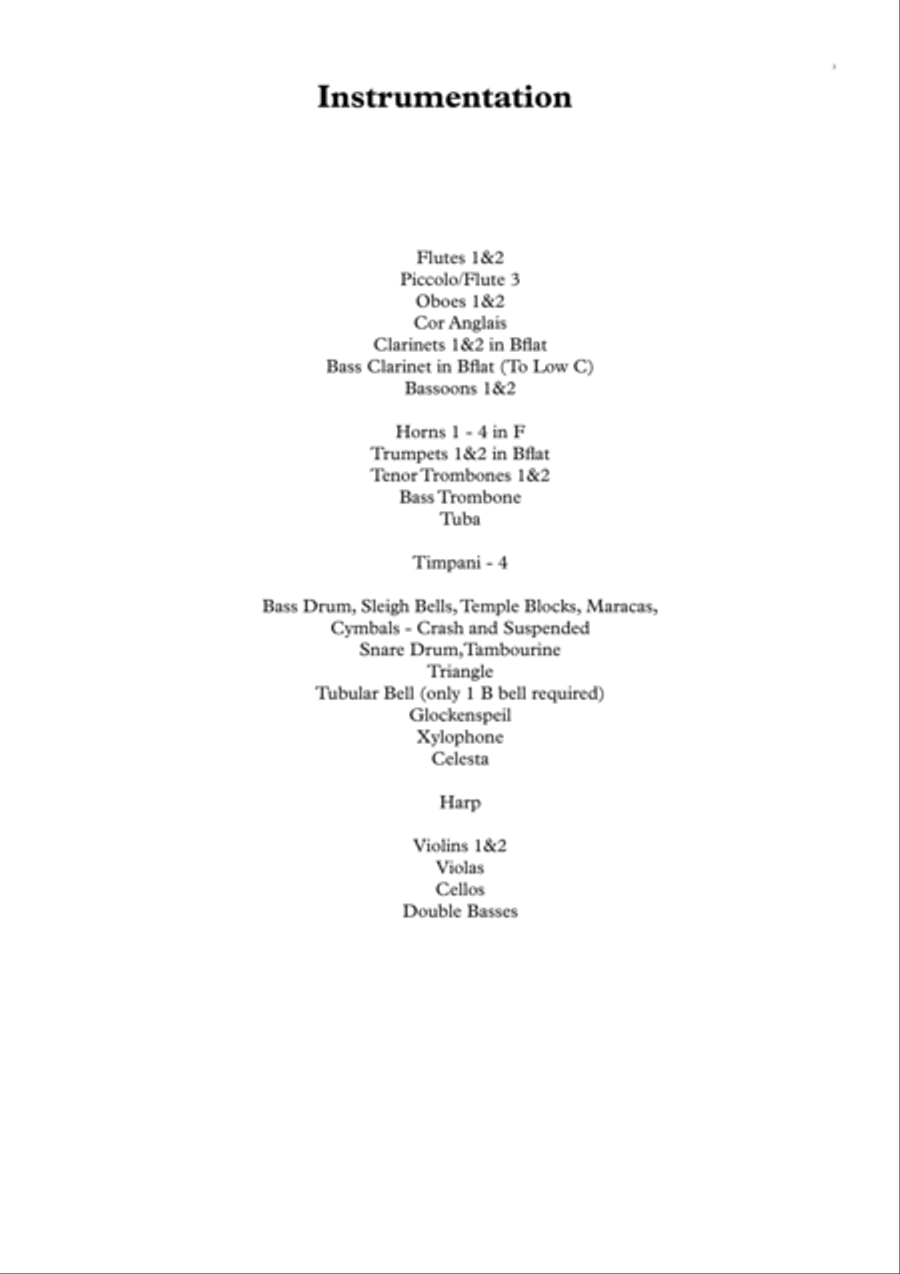 The Glastry Pearl. Tone Poem Elegy For My Mum. Full Orchestra scores gallery preview page 3