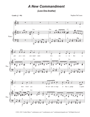 A New Commandment (Love One Another) (Vocal solo - Medium Key)