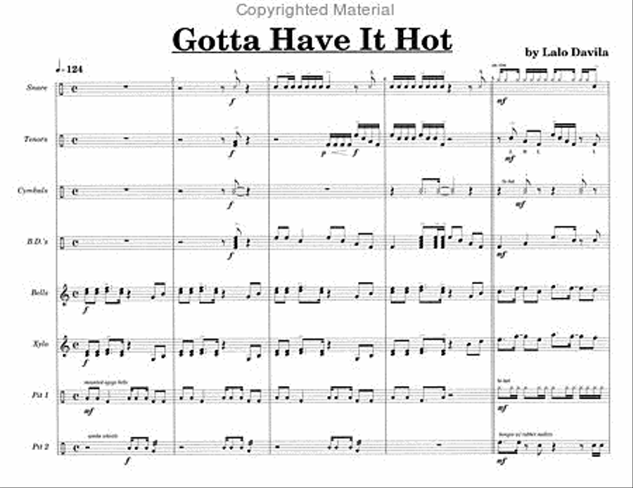Gotta Have It Hot Percussion Ensemble scores gallery preview page 3