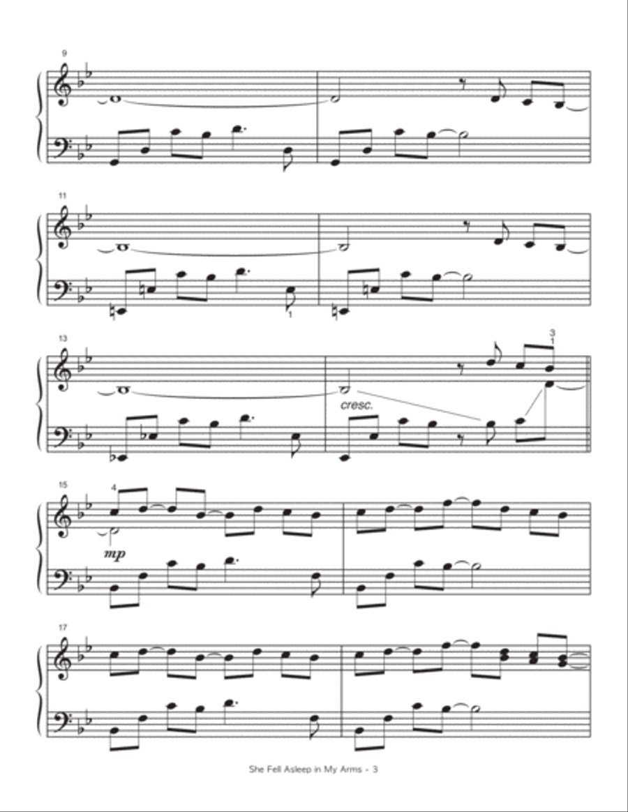 She Fell Asleep in My Arms • John D. Wattson Series Piano Method scores gallery preview page 3