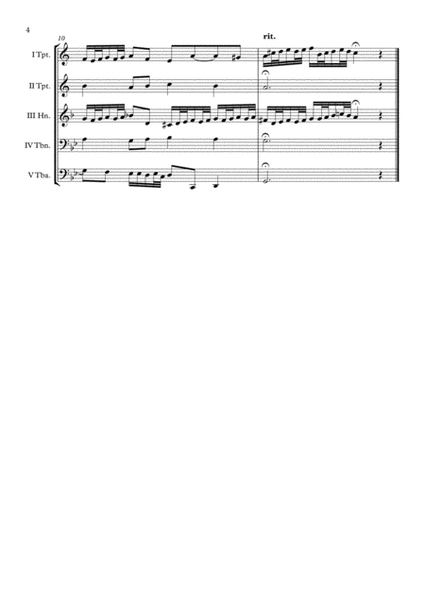 "Wer nur den lieben Gott lässt walten BWV 642" (J.S.Bach) Brass Quintet arr. Adrian Wagner image number null
