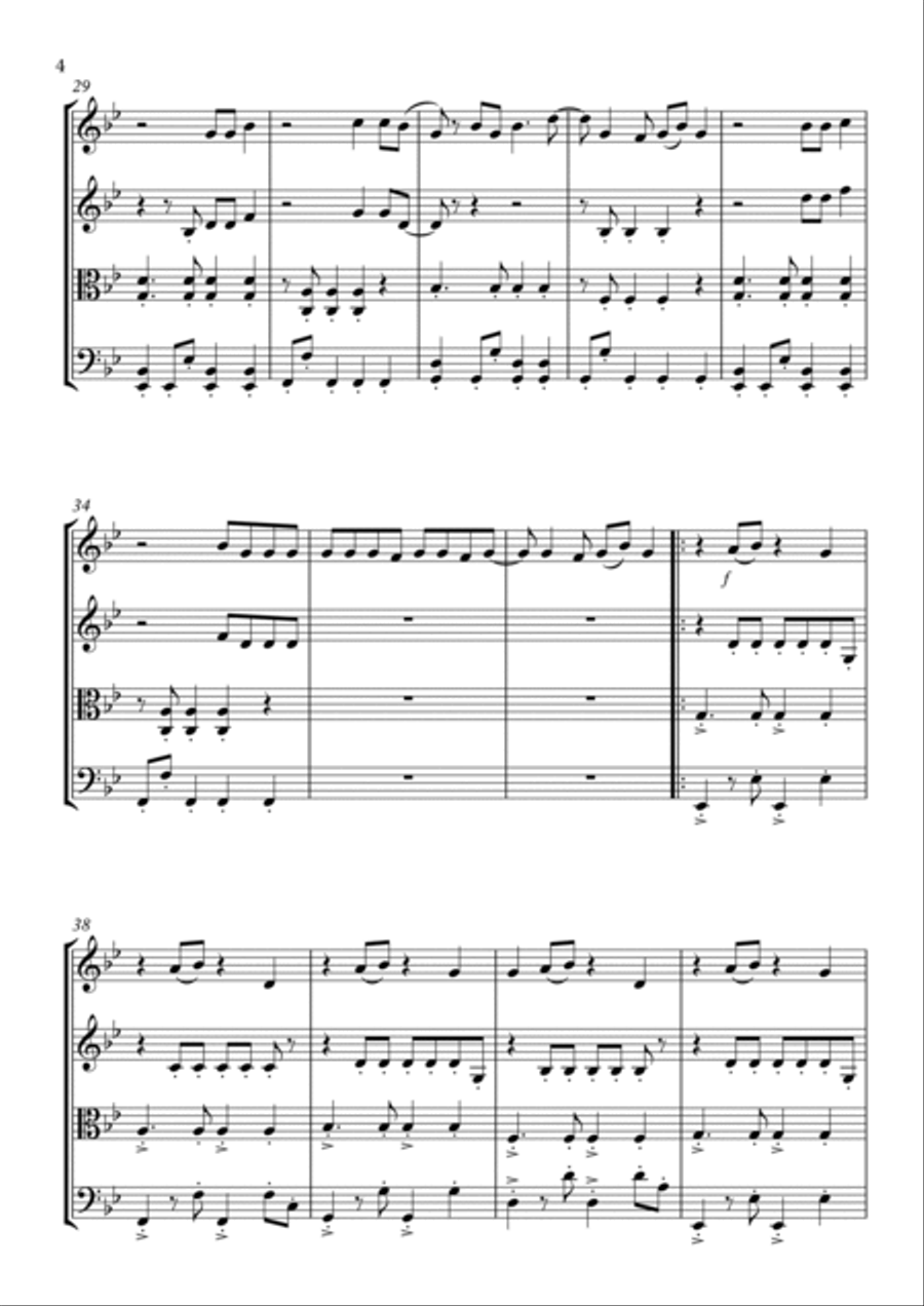 Lean On Lean On String Quartet scores gallery preview page 4