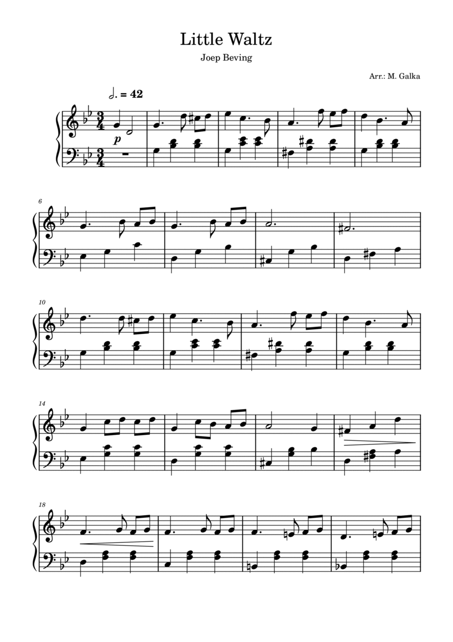 Little Waltz Piano Solo scores gallery preview page 1