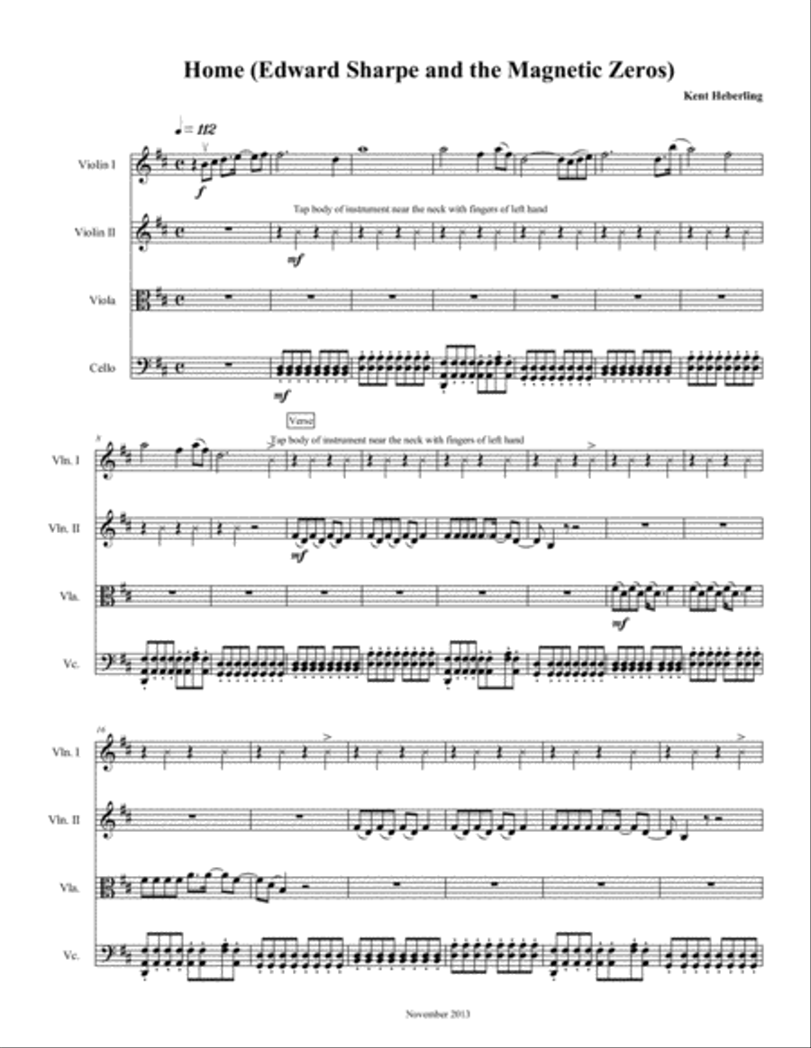 Home String Quartet scores gallery preview page 1