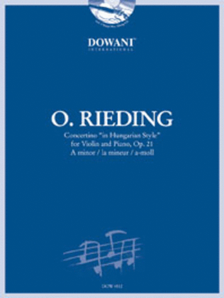 Book cover for Rieding: Concertino in Hungarian Style for Violin and Piano in A Minor, Op. 21
