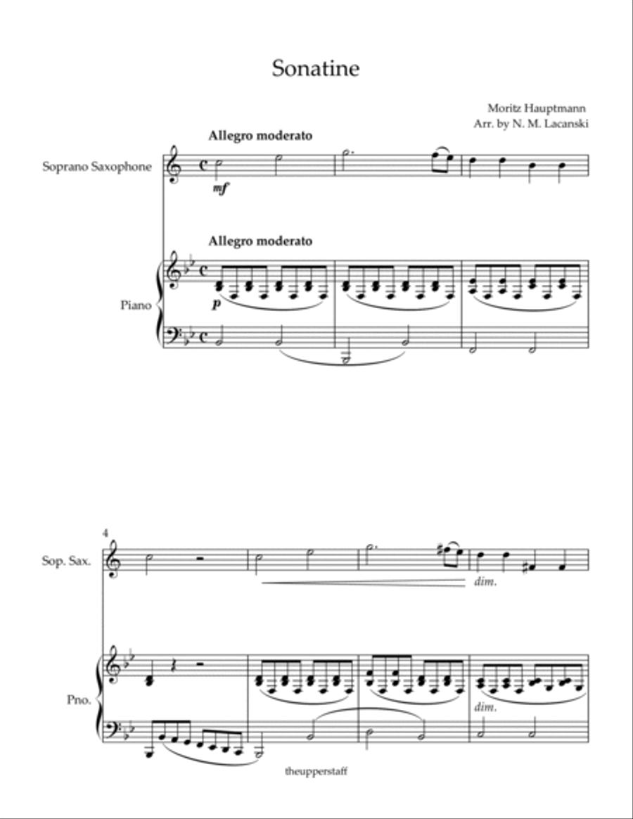 Sonatine Sonatine Soprano Saxophone scores gallery preview page 2