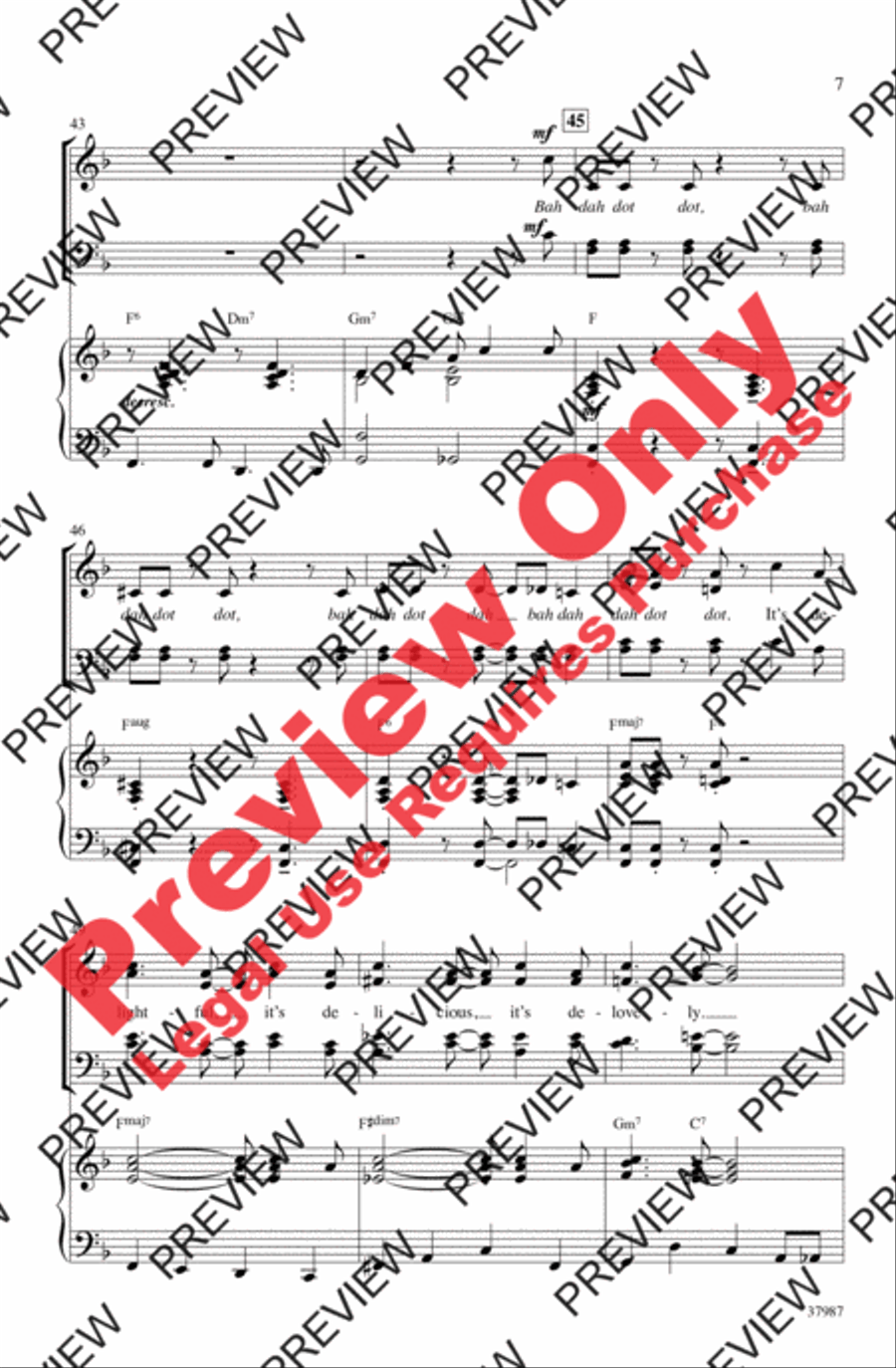 It's De-Lovely 4-Part scores gallery preview page 7